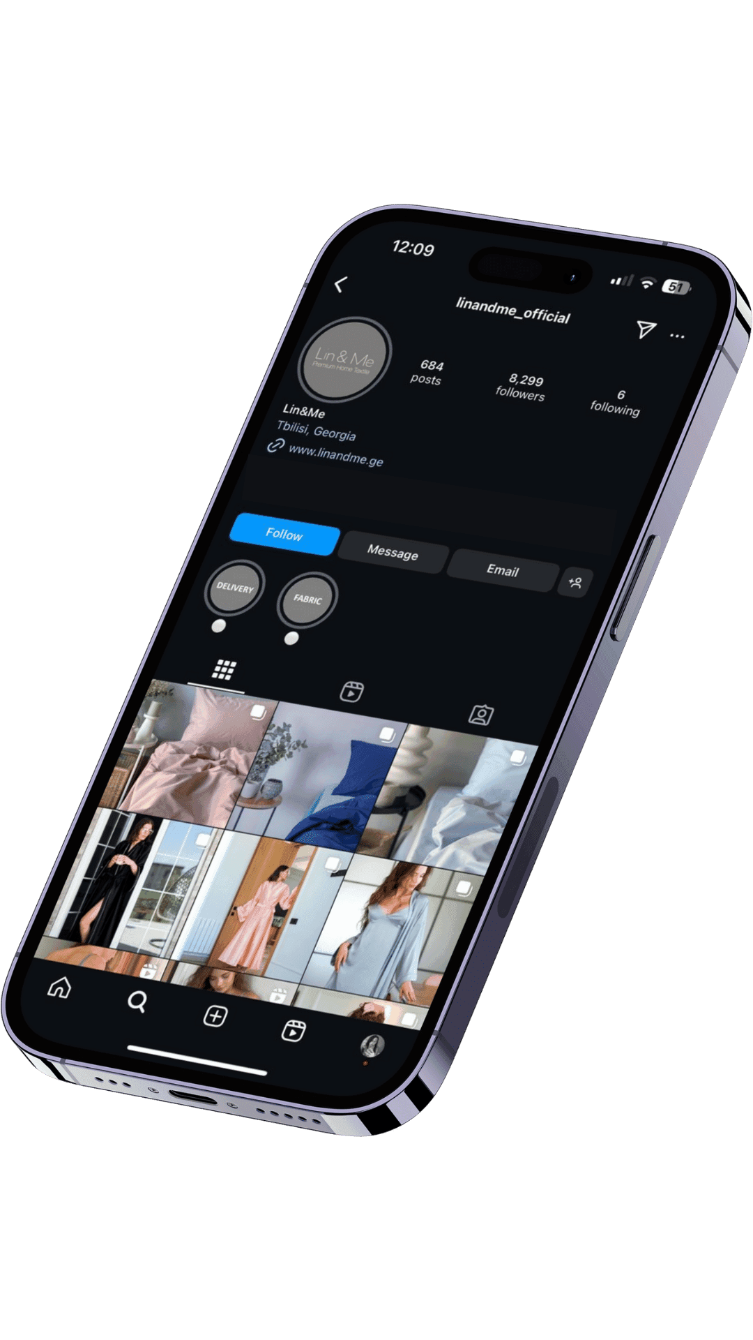 lin and me mobile mockup